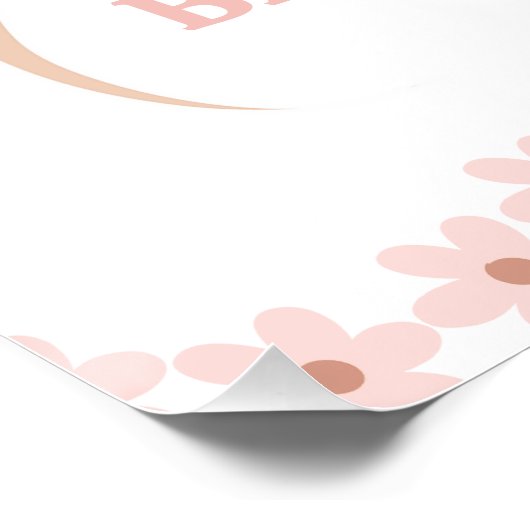 Whimsical Pink Ballerina 2e verjaardag Welkom Perfect Poster (Hoek)