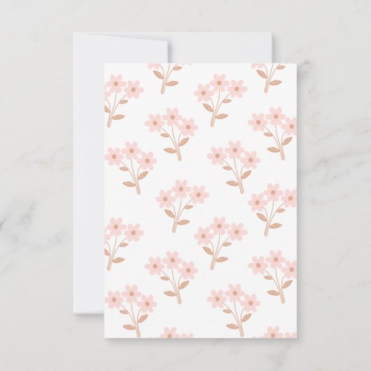 Whimsical Pink Ballerina Two Tu 2e verjaardag Bedankkaart (Achterkant)