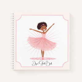 Whimsical Pink Ballet Dancer Notitieboek