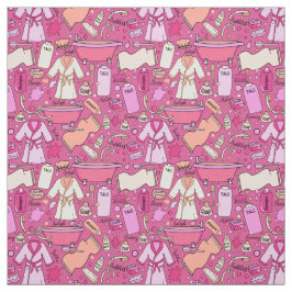 Whimsical Pink Beauty en Pampering Pattern Stof