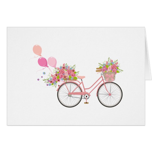Whimsical Pink Bicycle (Voorkant Horizontaal)