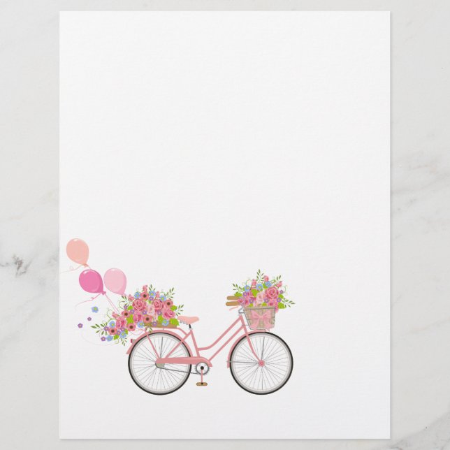 Whimsical Pink Bicycle (Voorkant)