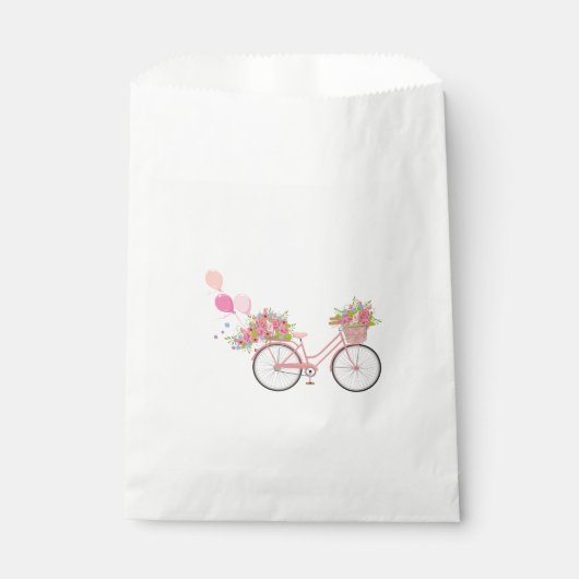 Whimsical Pink Bicycle Bedankzakje (Voorkant)