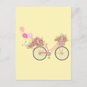 Whimsical Pink Bicycle Briefkaart (Voorkant)