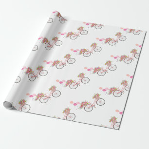 Whimsical Pink Bicycle Cadeaupapier