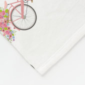 Whimsical Pink Bicycle Fleece Deken (Hoek)