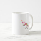 Whimsical Pink Bicycle Koffiemok (Voorkant rechts)