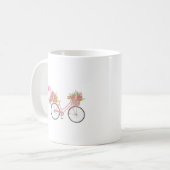 Whimsical Pink Bicycle Koffiemok (Voorkant links)