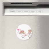 Whimsical Pink Bicycle Magneet (Insitu (Vaatwasser))