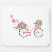 Whimsical Pink Bicycle Muismat (Voorkant)