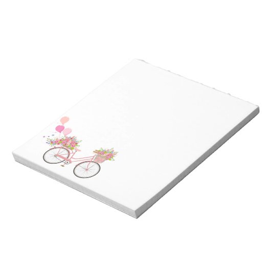 Whimsical Pink Bicycle Notitieblok (Linkerzijde)