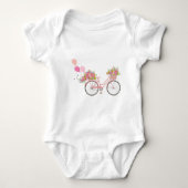 Whimsical Pink Bicycle Romper (Voorkant)