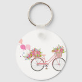 Whimsical Pink Bicycle Sleutelhanger (Voorkant)