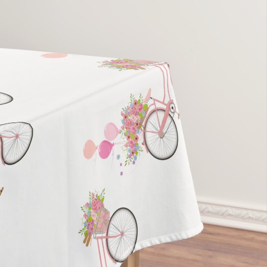 Whimsical Pink Bicycle Tafelkleed (Voorbeeld)