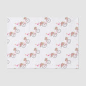Whimsical Pink Bicycle Tissuepapier (Voorkant)