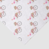 Whimsical Pink Bicycle Tissuepapier (Detail)