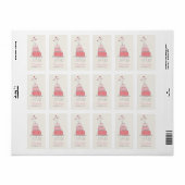 Whimsical Pink Birthday Cake Girl Party Labels (Full Sheet)
