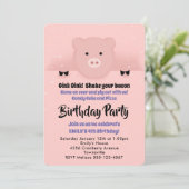 Whimsical Pink Birthday Party Kaart (Staand voorkant)