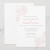 Whimsical  Pink Botanical Kaart (Voorkant / Achterkant)