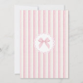 Whimsical Pink Bow Floral Baby Shower Kaart (Achterkant)