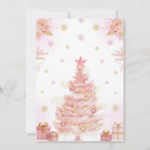 Whimsical Pink Brown Bows Ballerina Birthday Kaart (Achterkant)