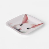 Whimsical Pink Bunny-Waterverf Pastelpapier Bord (Gebogen)