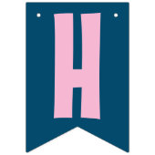 Whimsical Pink Burger en Fries Happy Birthday Vlaggetjes (Tweede vlag)