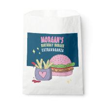 Whimsical Pink Burger en Fries Verjaardagsfeestje