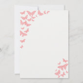 Whimsical Pink Butterfly Lijst Girl Baby shower Kaart (Achterkant)