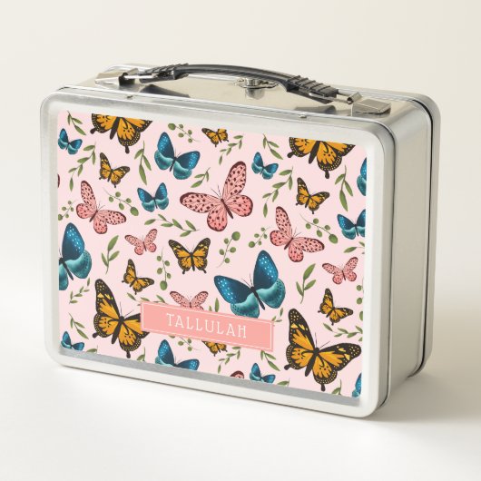Whimsical Pink Butterfly Pattern Girl's (Achterkant)