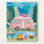 Whimsical Pink Camper Van Camping Scene Planner (Achterkant)