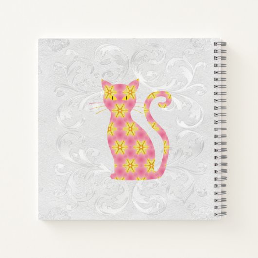 Whimsical Pink Cat Star Recept Notitieboek (Achterkant)