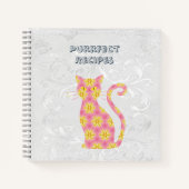 Whimsical Pink Cat Star Recept Notitieboek (Voorkant)