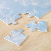 Whimsical Pink Christmas Floral Zee Schildpad Legpuzzel (Zijkant)