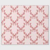 Whimsical Pink Christmas Patterns Wrapping Paper Cadeaupapier (Vlak)