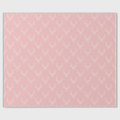 Whimsical Pink Christmas Patterns Wrapping Paper Cadeaupapier (Vlak)