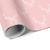 Whimsical Pink Christmas Patterns Wrapping Paper Cadeaupapier (Rol Hoek)