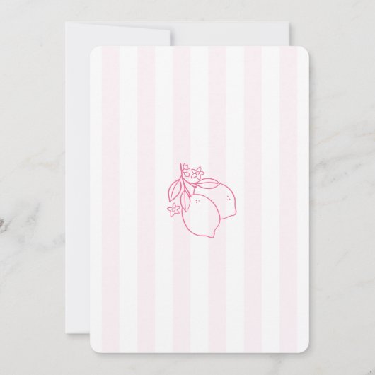 Whimsical Pink Citrus Bruids Douche Uitnodiging (Achterkant)