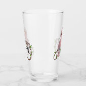 Whimsical Pink Cockatau Monogram Glas (Links)
