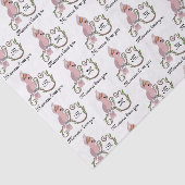 Whimsical Pink Cockatau Monogram Tissuepapier (Detail)