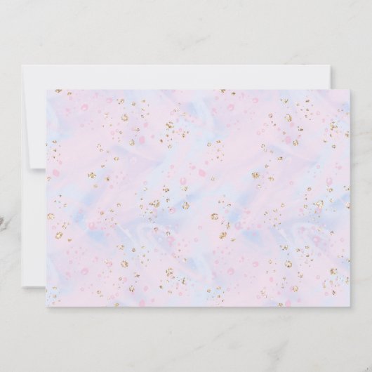 Whimsical Pink Cotton Snoep Meisjes Verjaardagsfee Kaart (Achterkant)