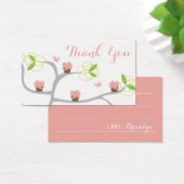 Whimsical Pink Cupcakes Tree Birthday DIY Gift Lab Visitekaartje (Bureau)