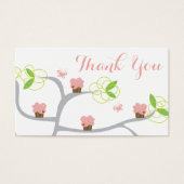 Whimsical Pink Cupcakes Tree Birthday DIY Gift Lab Visitekaartje (Voorkant)