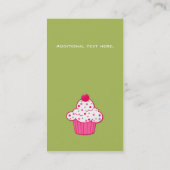 Whimsical Pink en Green Bakery Visitekaartje (Achterkant)