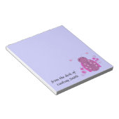 Whimsical Pink en Paars Ladybug Notitieblok (Schuin)