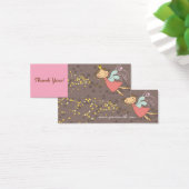 Whimsical Pink Fairy Princess & Magical Stars Chic Mini Visitekaartjes (Bureau)