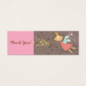 Whimsical Pink Fairy Princess & Magical Stars Chic Mini Visitekaartjes (Voorkant)
