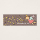 Whimsical Pink Fairy Princess & Magical Stars Chic Mini Visitekaartjes (Achterkant)