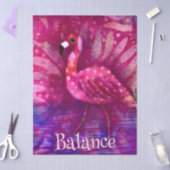 Whimsical Pink Flamingo gepersonaliseerde decoupag Tissuepapier (Craft)