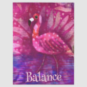 Whimsical Pink Flamingo gepersonaliseerde decoupag Tissuepapier (Voorkant)